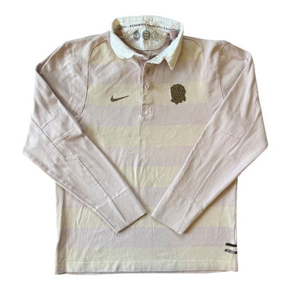 Medium Nike Pink and Cream England Rugby Shirt