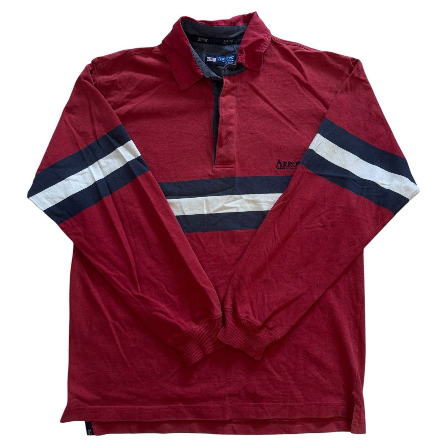 Small Arrow Red and Navy Rugby Shirt