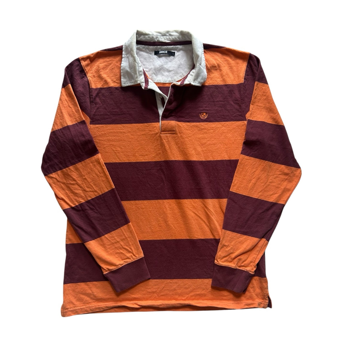 Large Brice Orange and Red Rugby Shirt