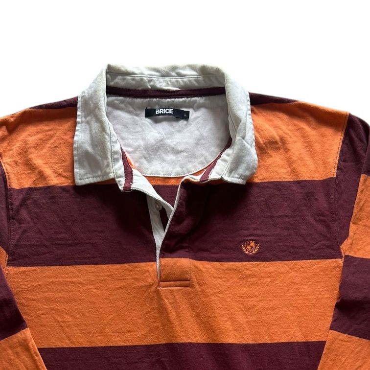 Large Brice Orange and Red Rugby Shirt