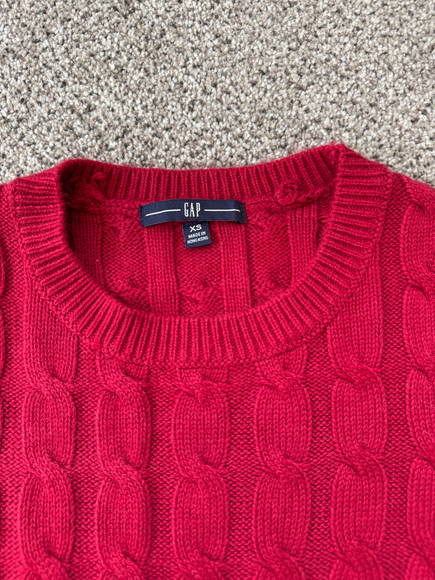 Extra small Gap Red Cable Knit Jumper