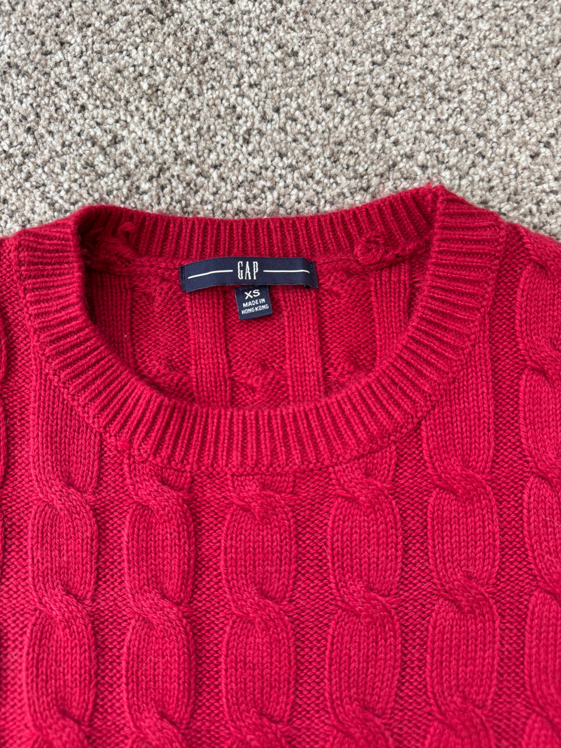 Extra small Gap Red Cable Knit Jumper