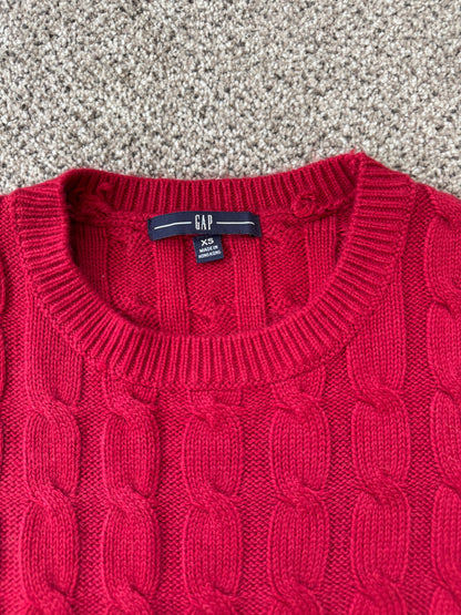 Extra small Gap Red Cable Knit Jumper