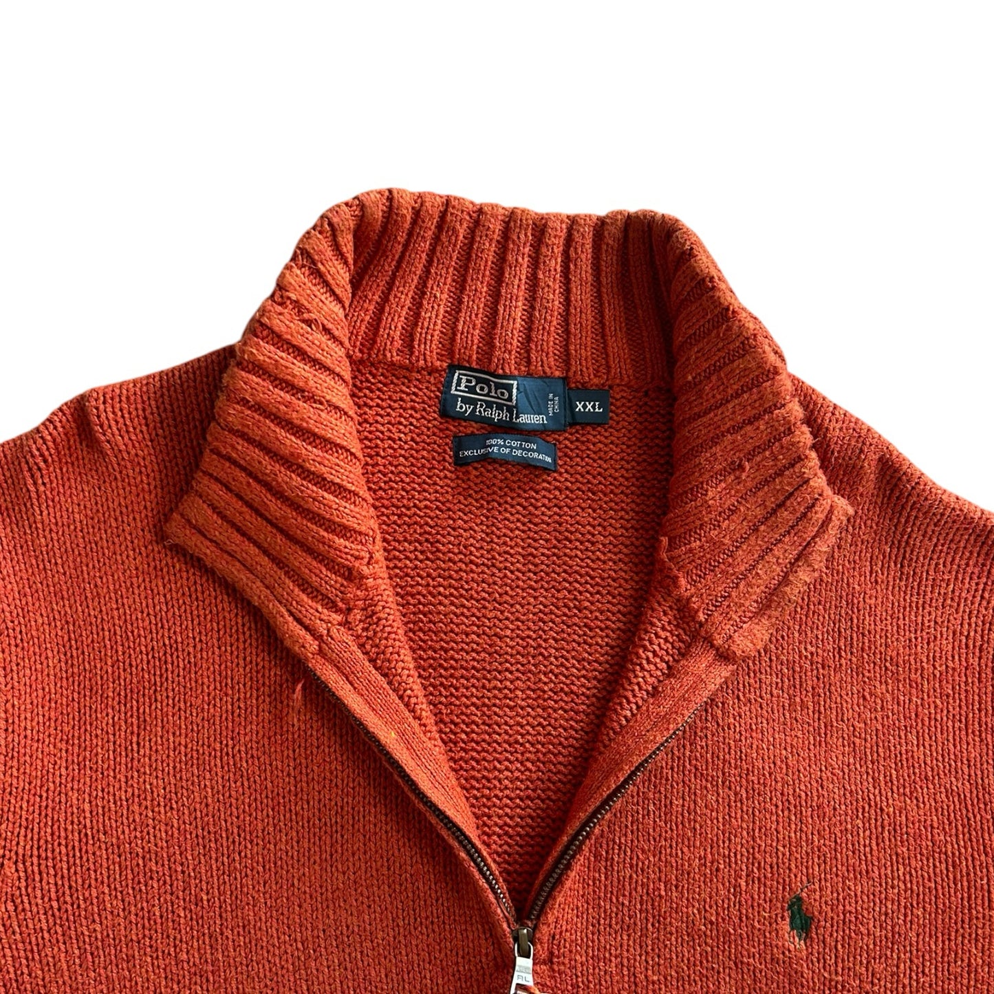 XXL Ralph Lauren Orange Knitted 1/4 Zip