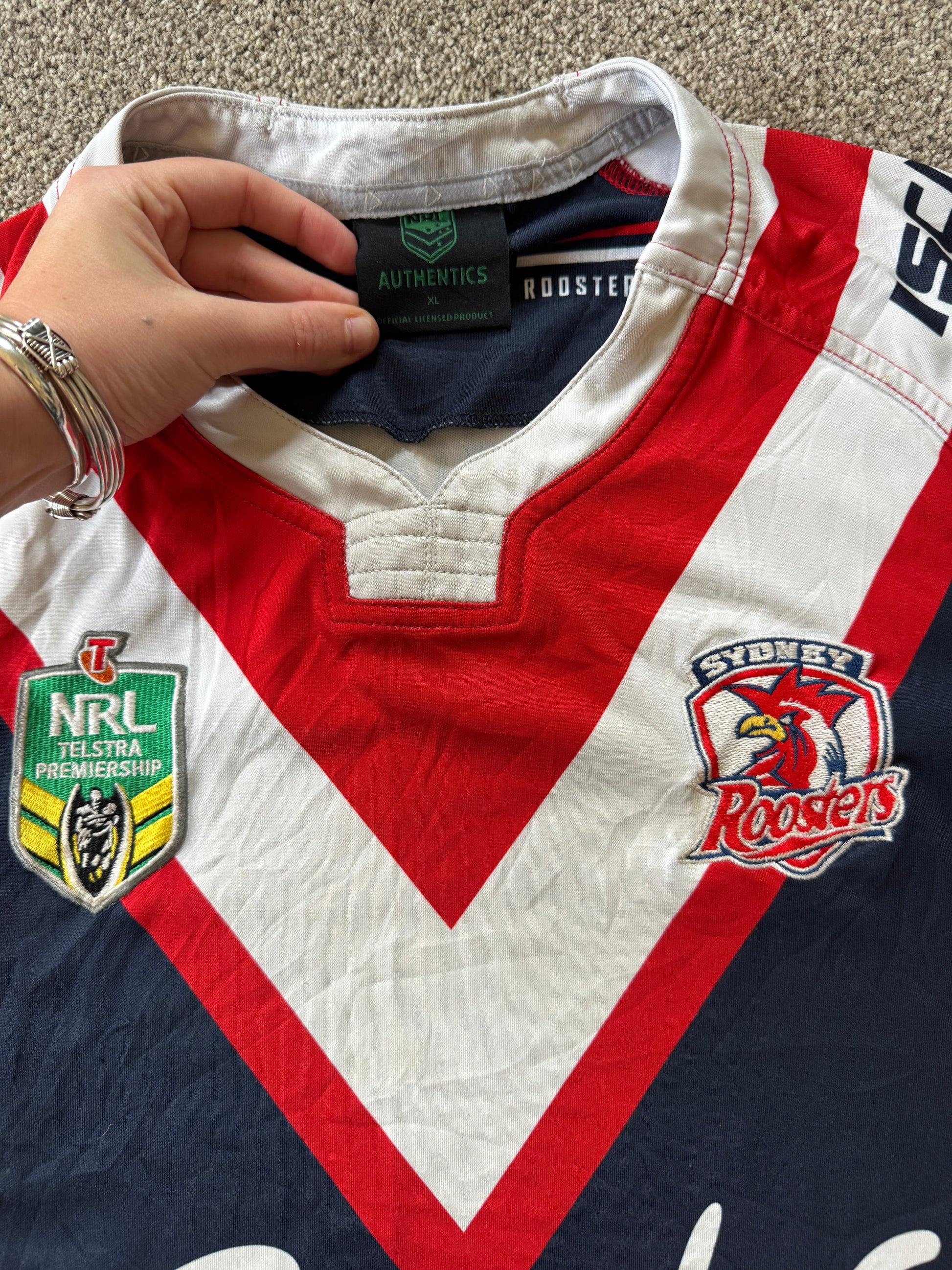 Extra large Sydney Roosters Navy Rugby Shirt