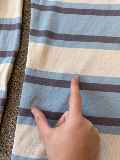 Large Gant Blue Striped Rugby Shirt - Marked