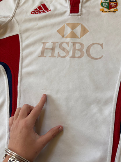 Large Adidas 2009 Lions White Rugby Shirt