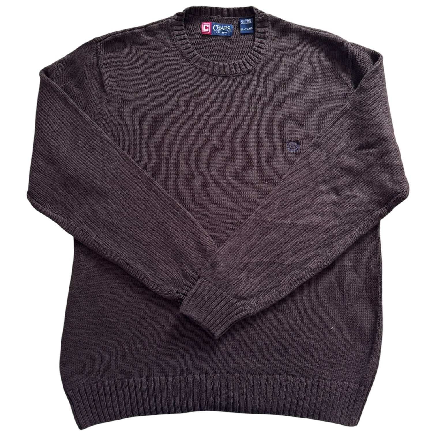 Extra large Chaps Brown Heavy Knitted Jumper