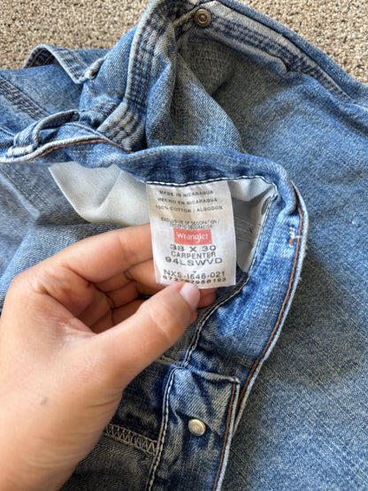 38/30 Wrangler Carpenter Blue Denim Jeans