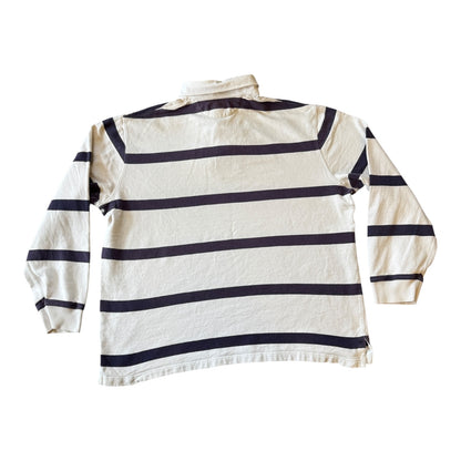 XXL Ralph Lauren White And Navy Rugby Shirt