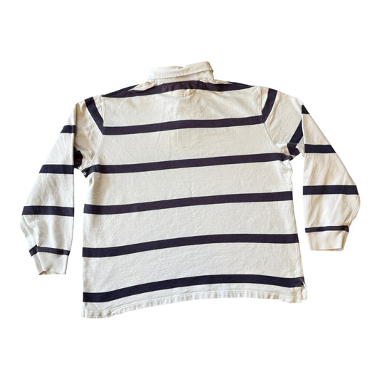XXL Ralph Lauren White And Navy Rugby Shirt