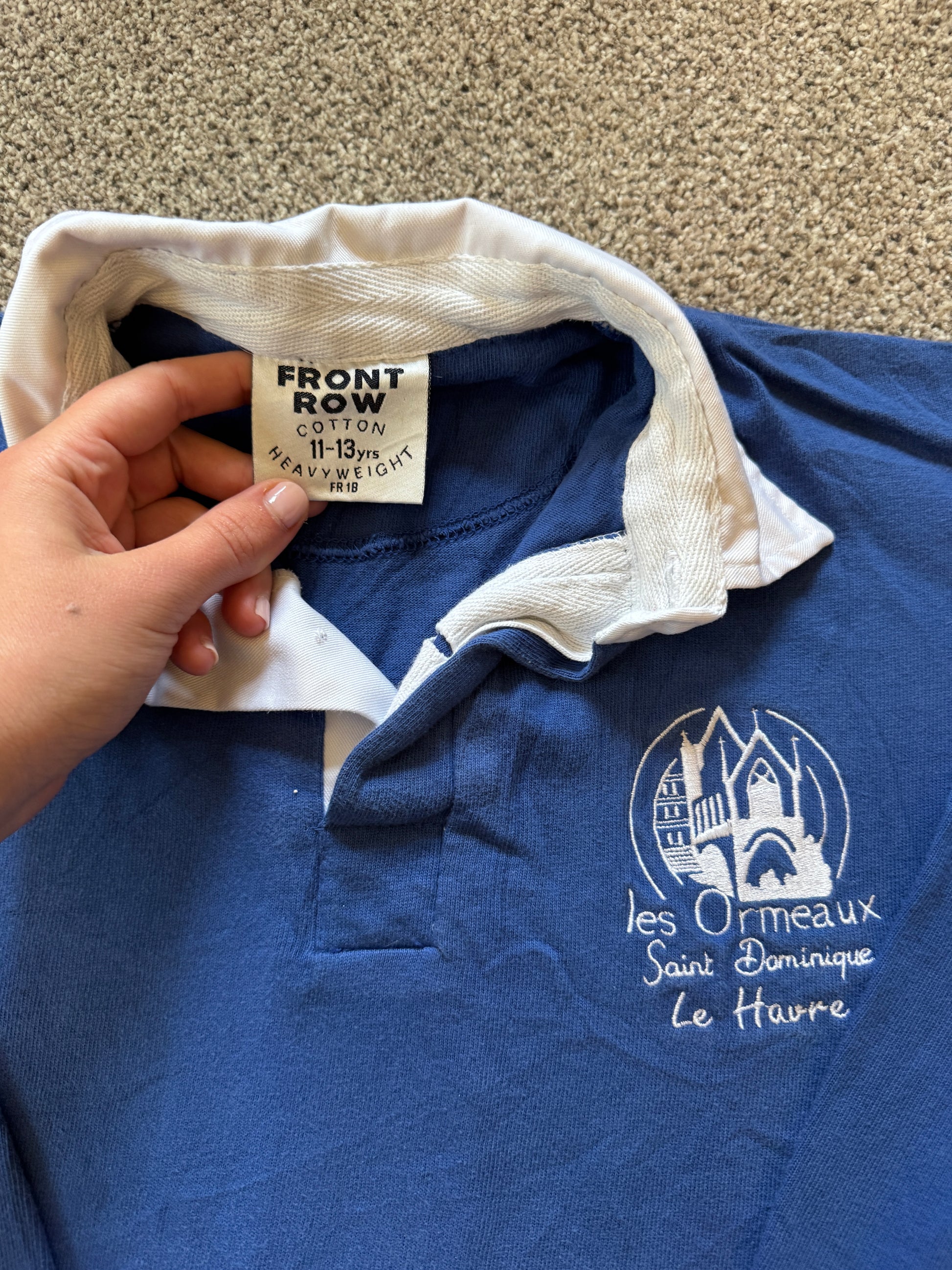 Aged 11-13 Front Row Blue Rugby Shirt