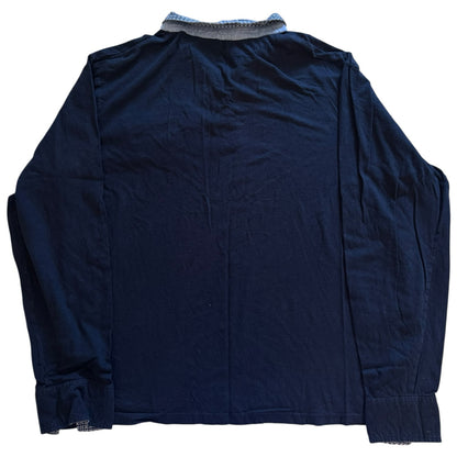 Extra large Npo City Navy Rugby Shirt with Elbow Patches
