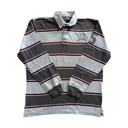 Medium Tex White and Brown Rugby Shirt