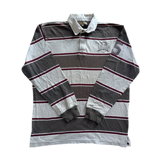 Medium Tex White and Brown Rugby Shirt