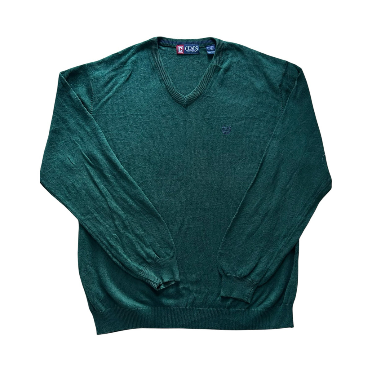 XXL Chaps Green V-Neck Jumper