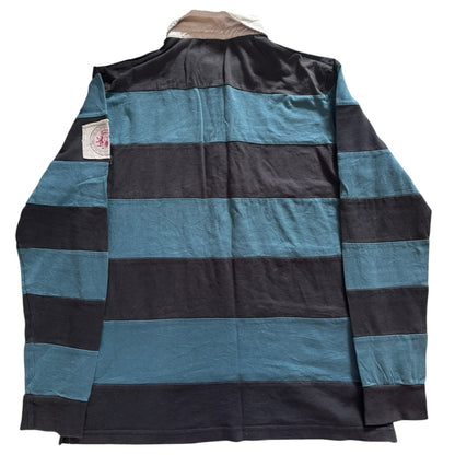 Large Zara Blue Striped Rugby Shirt