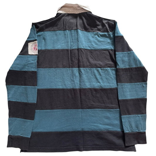 Large Zara Blue Striped Rugby Shirt