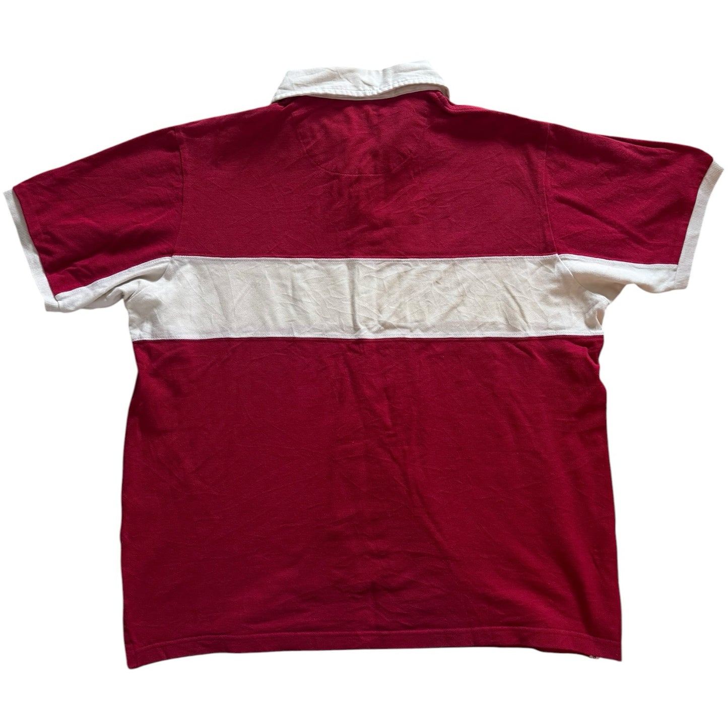 Medium Pierre Cardin Red Short Sleeved Rugby Shirt