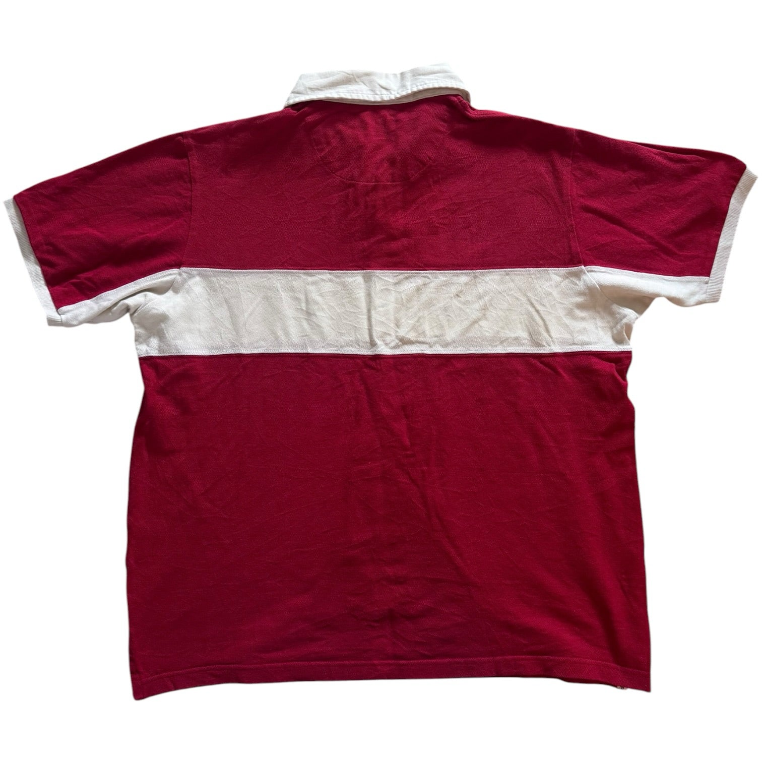 Medium Pierre Cardin Red Short Sleeved Rugby Shirt
