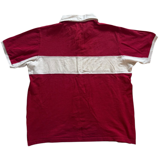 Medium Pierre Cardin Red Short Sleeved Rugby Shirt