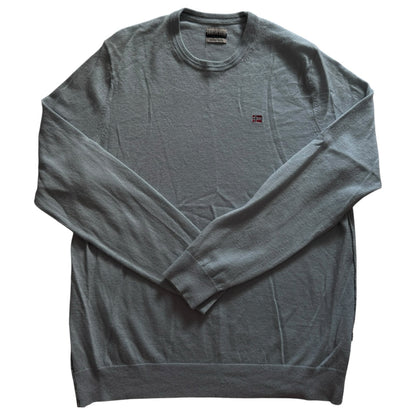 Medium Napapijri Light Blue Merino Wool Knitted Jumper