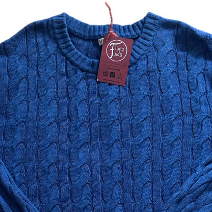 Extra large Merona Blue Cable Knit Jumper