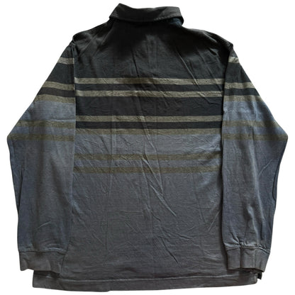 Medium Decenio Grey Striped Rugby Shirt