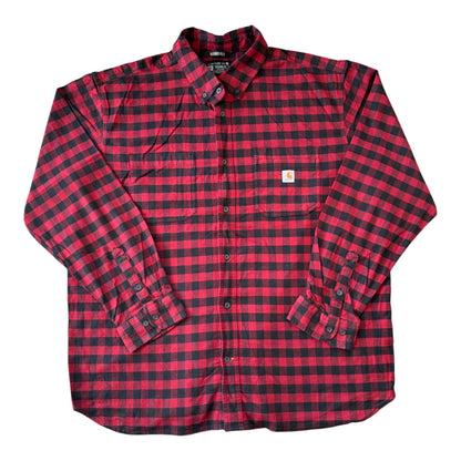 XXL Carhartt Red Rugged Flex Flannel Shirt