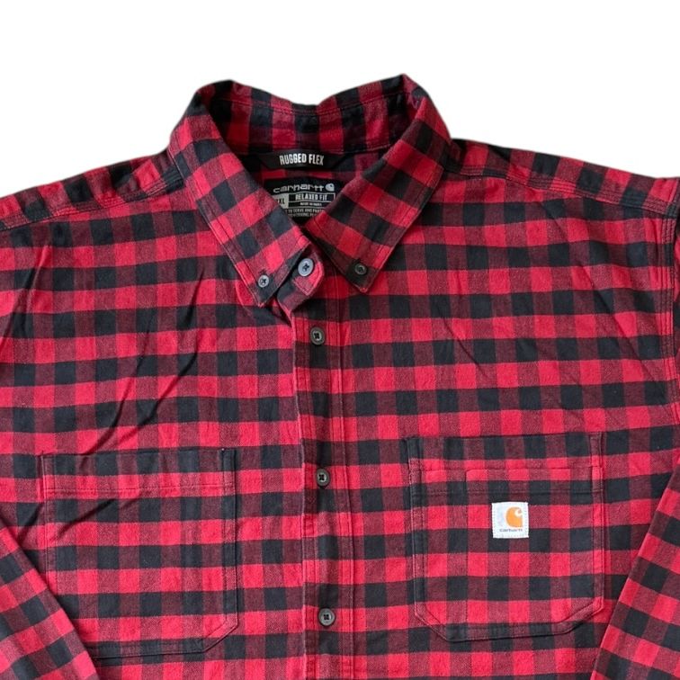 XXL Carhartt Red Rugged Flex Flannel Shirt