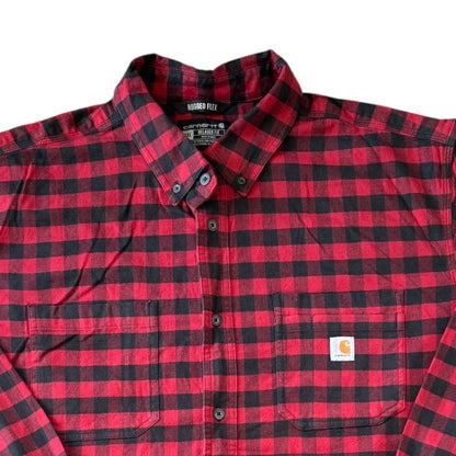 XXL Carhartt Red Rugged Flex Flannel Shirt