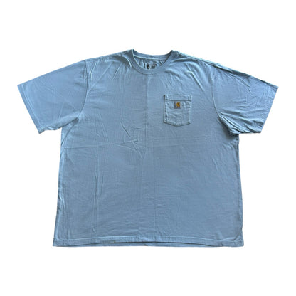 4XL loose fit Carhartt Light Blue Back Graphic T-Shirt