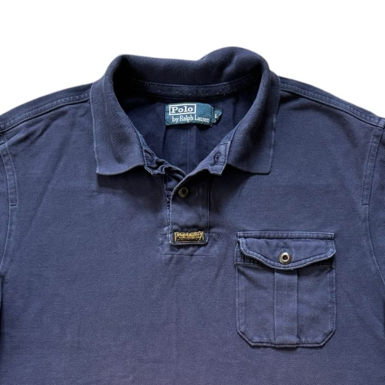 Large Ralph Lauren Navy Chest Pocket Polo Shirt