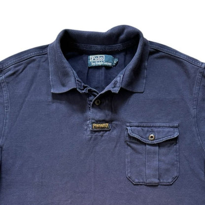 Large Ralph Lauren Navy Chest Pocket Polo Shirt