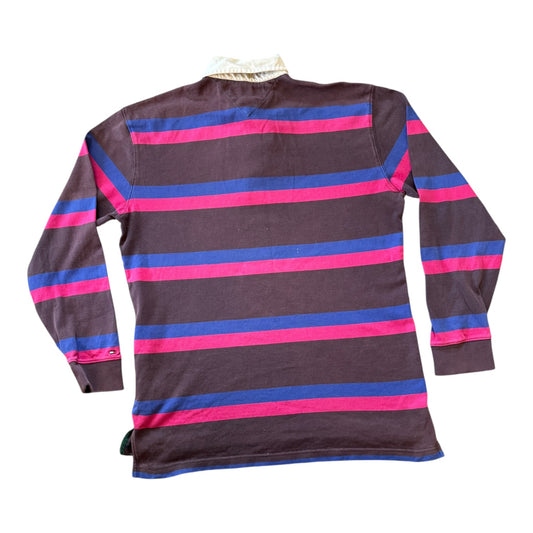 Medium Tommy Hilfiger Brown Striped Rugby Shirt