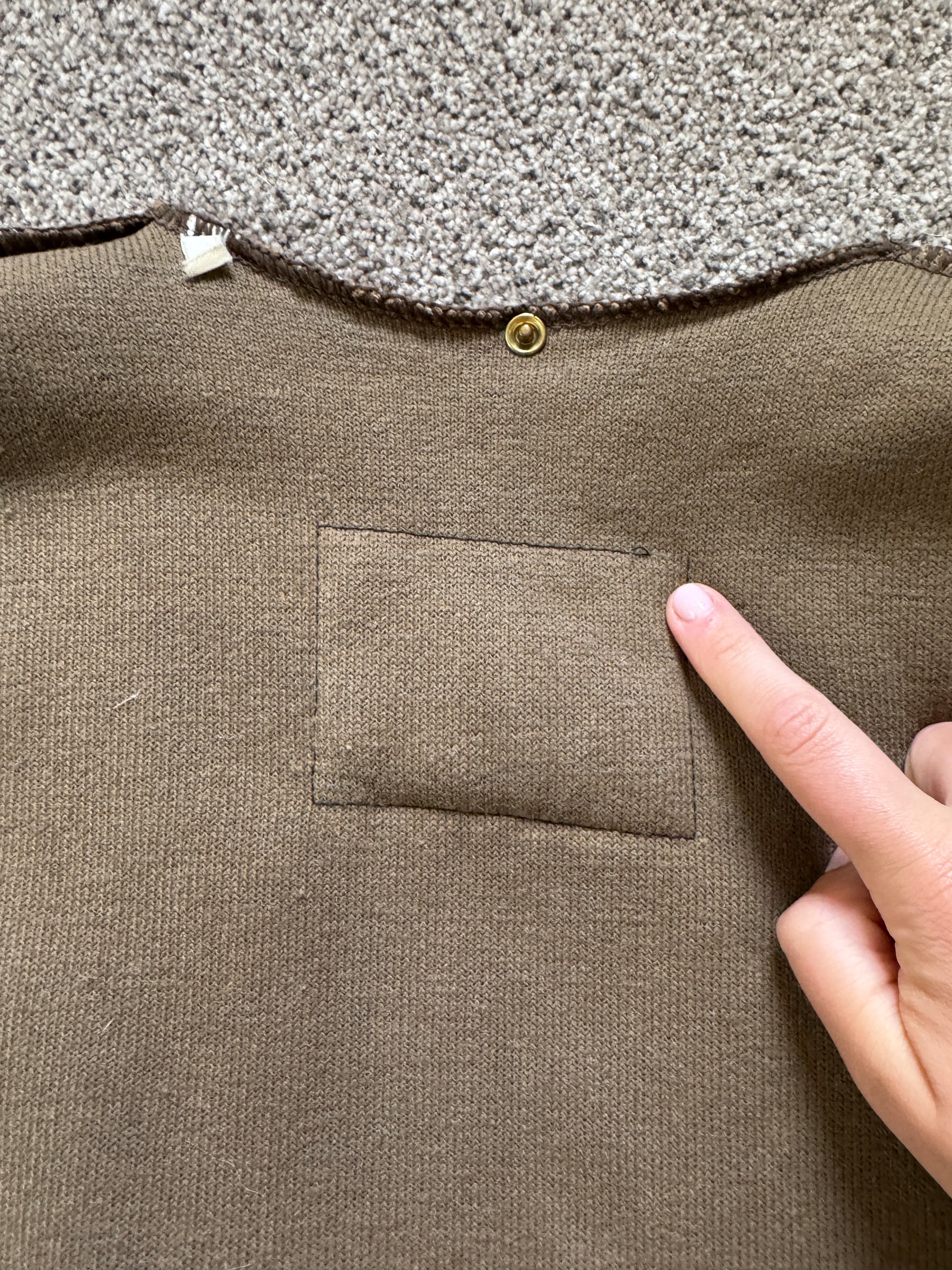 Medium C40/ 102cm Barbour Brown Acrylic Coat Lining