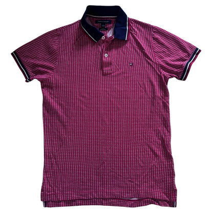 Small Tommy Hilfiger Red Patterned Polo Shirt