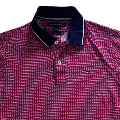 Small Tommy Hilfiger Red Patterned Polo Shirt