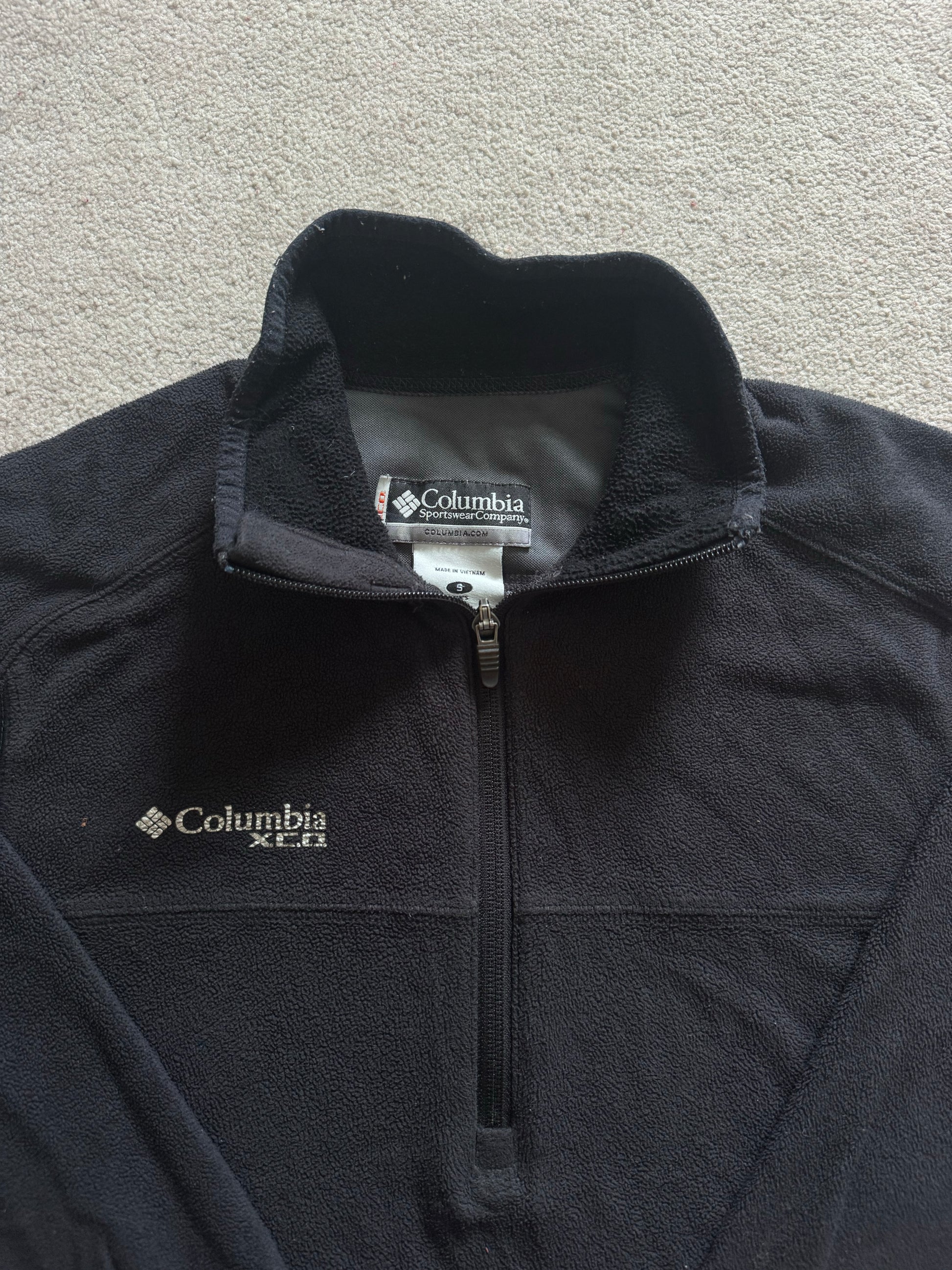 Small Columbia Black 1/4 Zip Fleece