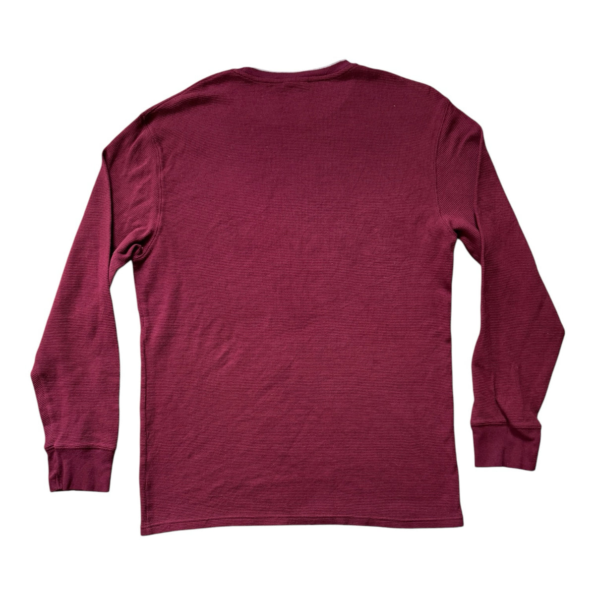 Extra large Ralph Lauren Burgundy Red Waffle Knit Thin Sweatshirt