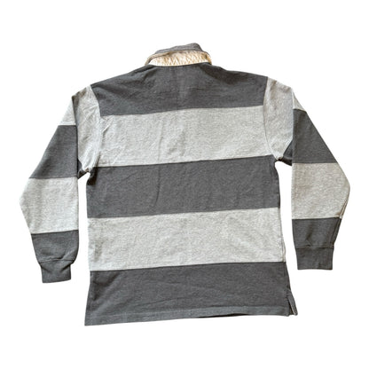Medium 90s L.L.bean Light and Dark Grey Rugby Shirt