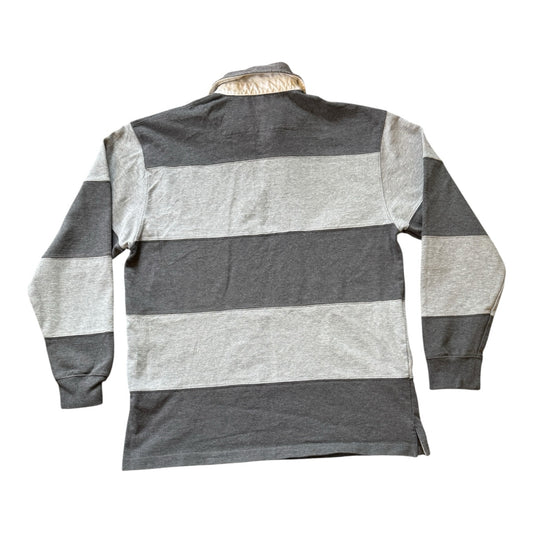 Medium 90s L.L.bean Light and Dark Grey Rugby Shirt