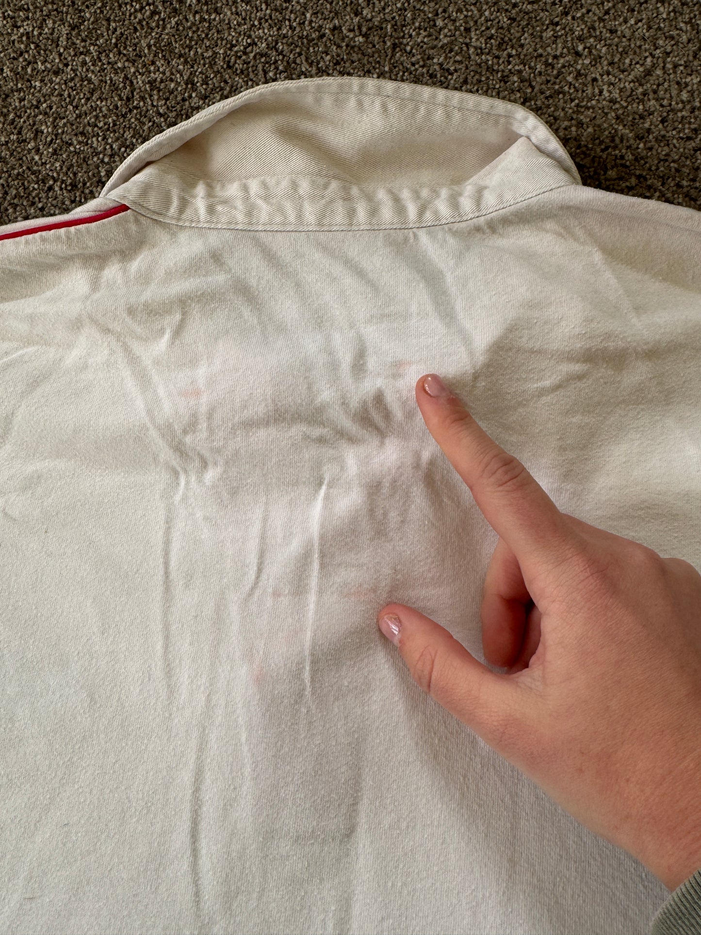 Large England Xv White Rugby Shirt