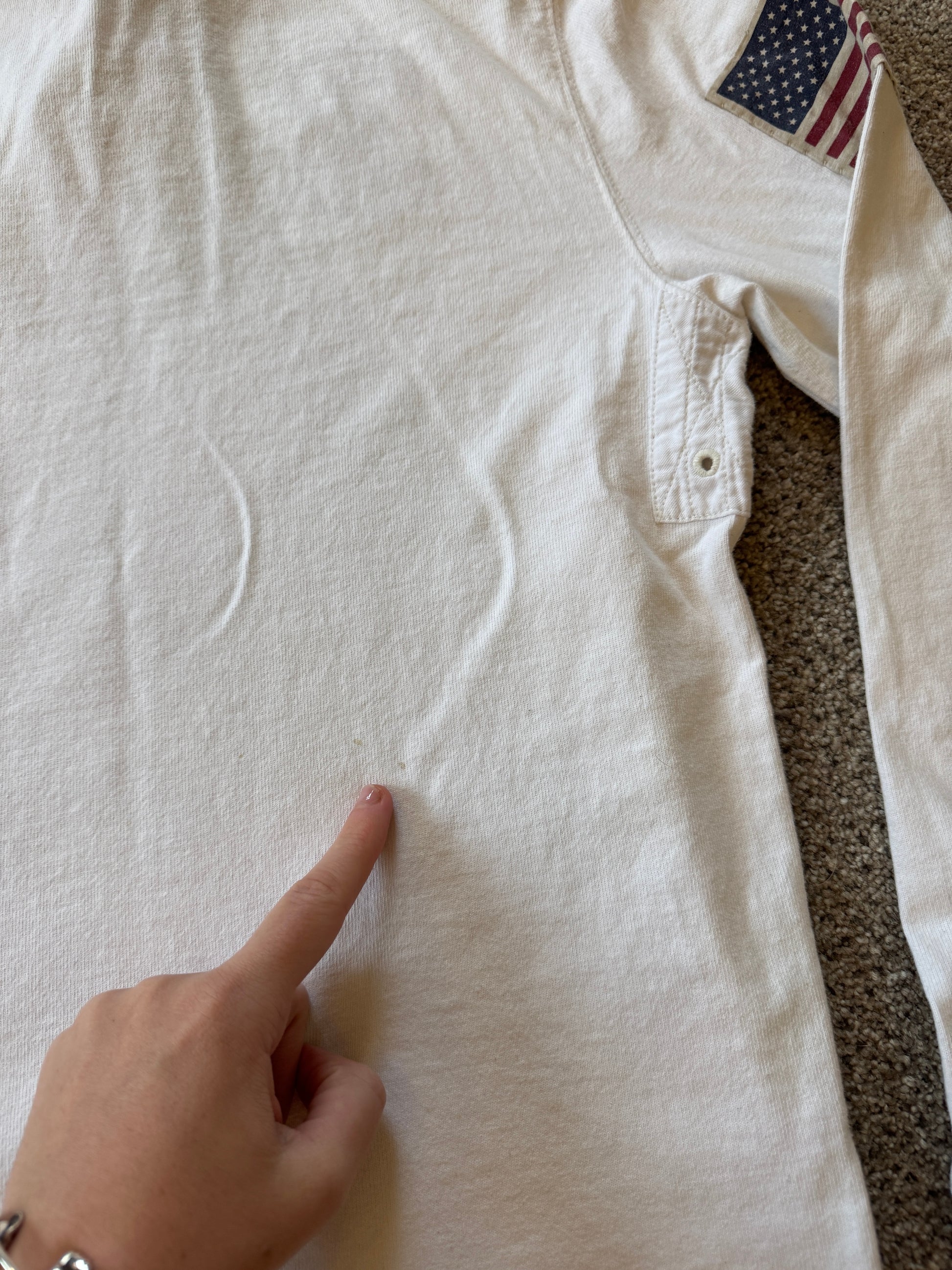 Small Ralph Lauren White USA Rugby Shirt