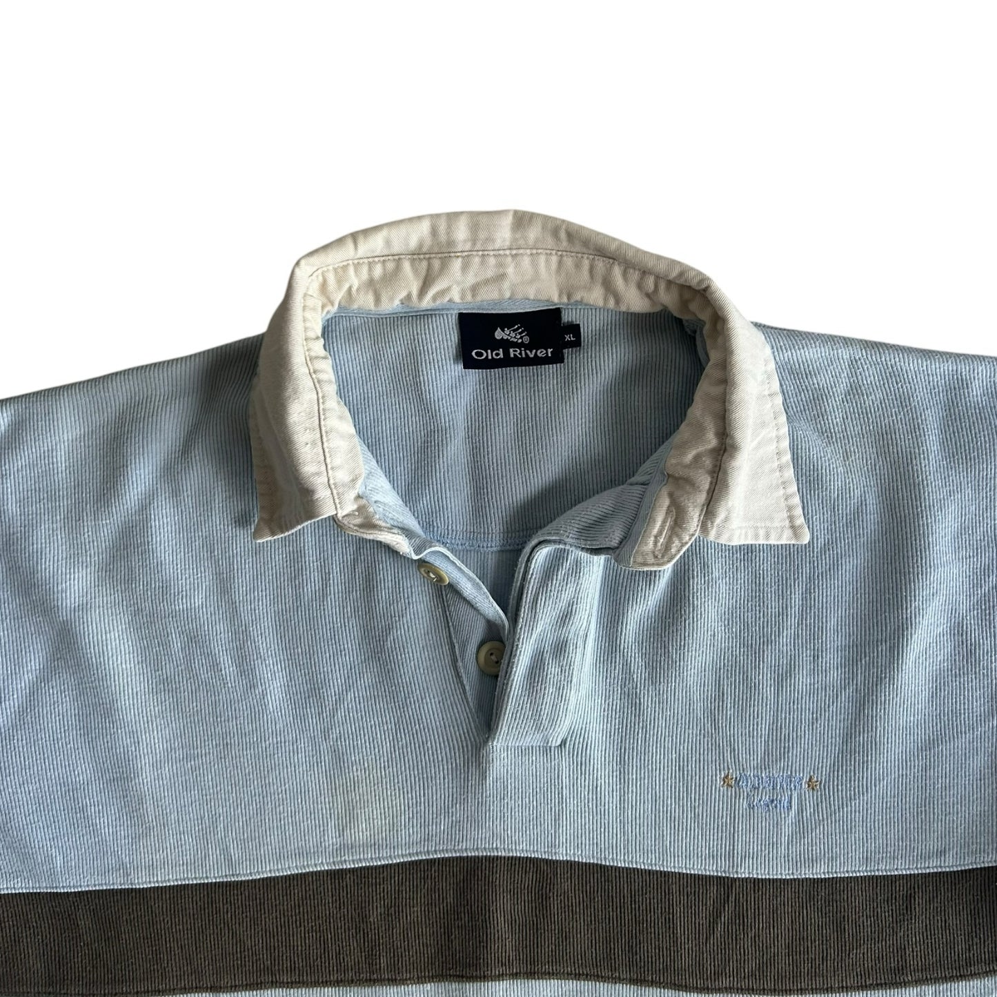Extra large Old River Light Blue Rugby Shirt