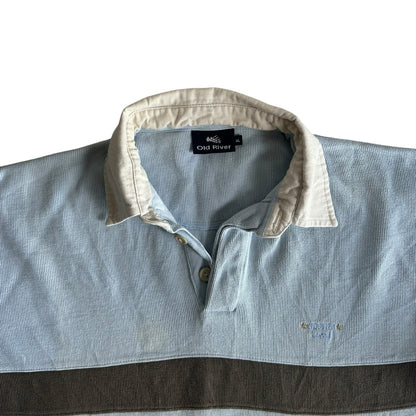 Extra large Old River Light Blue Rugby Shirt