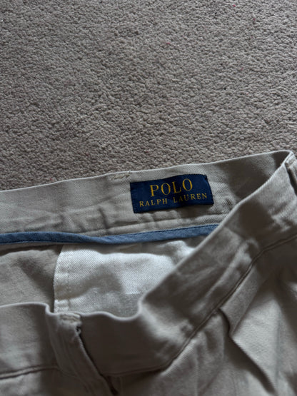 40" Ralph Lauren Beige Pleated Shorts