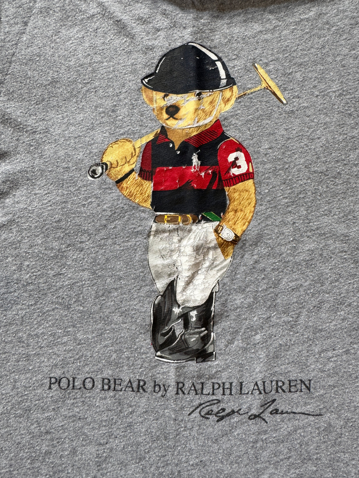 Aged 5 Ralph Lauren Grey Polo Bear T-Shirt