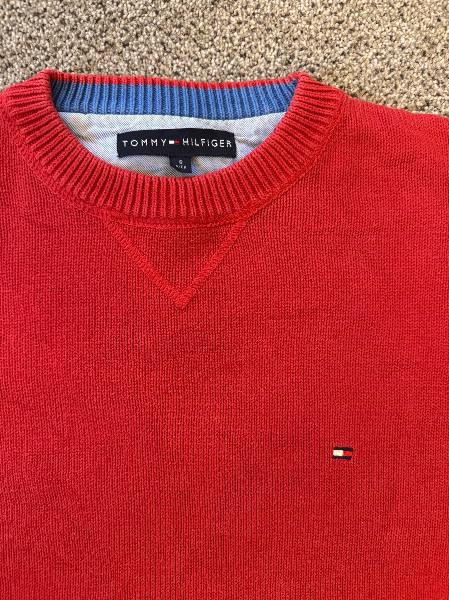 Small Tommy Hilfiger Red Thick Knitted Jumper