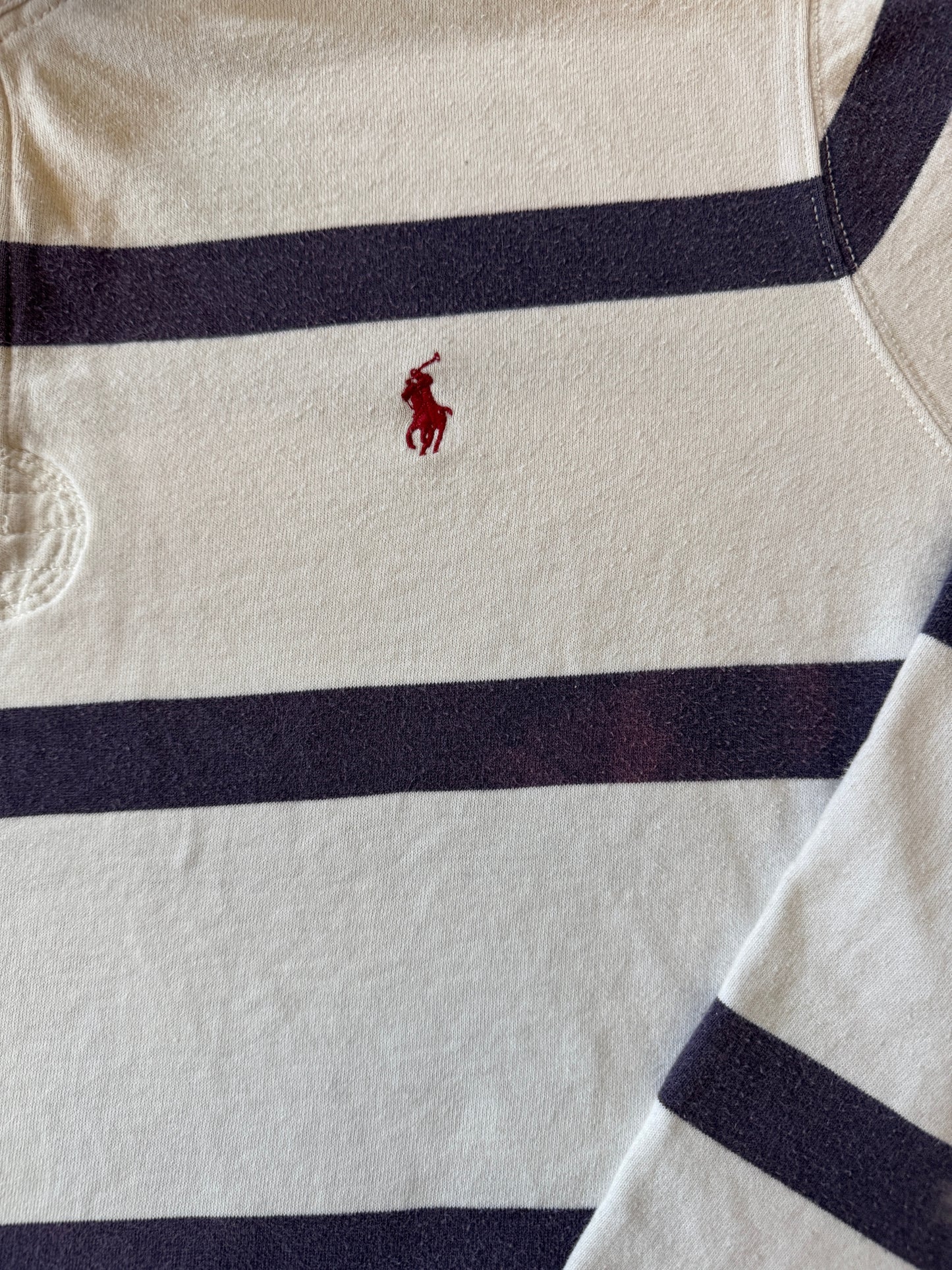 XXL Ralph Lauren White And Navy Rugby Shirt